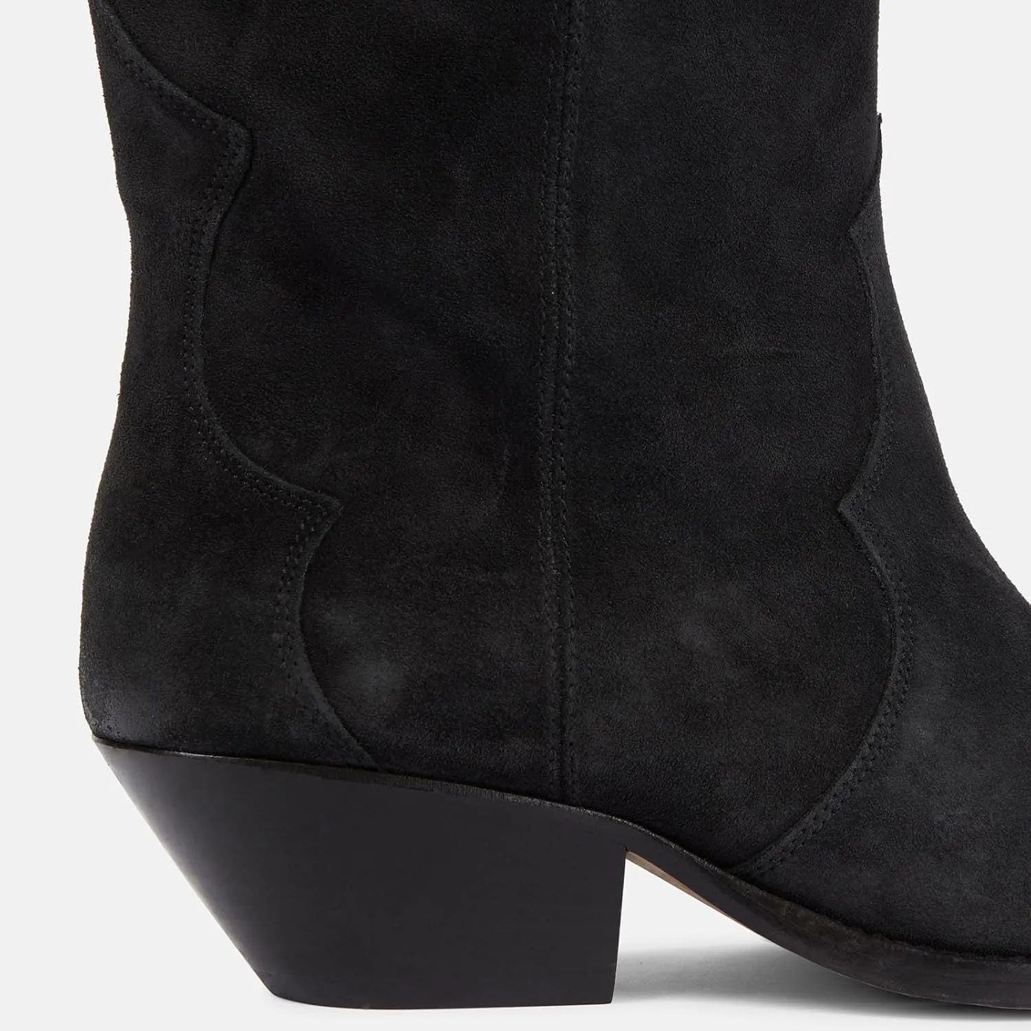 Yishaweiqi Camel Suede Knee High Boots for Women Snip Toe Chunky Heel Cowboy Cowgirl Boots Ladies Fall Wide Calf Tall Boots
