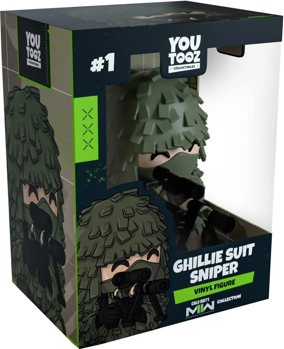 Youtooz Ghillie Suit Sniper 4.2" Vinyl Figure, Official Licensed Collectible Ghillie Suit Sniper From Call Of Duty: Modern Warfare 2 Video Game Figure, By Youtooz Modern Warefare 2 Collection