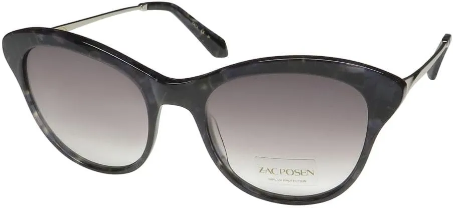 Zac Posen Jolene Cat Eye/Butterfly Shape 60s/70s Retro/Vintage Look American Fashion Designer Sunglasses [52-19-140, black satin]