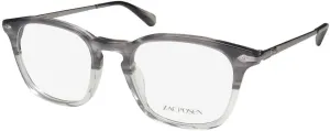 Zac Posen Phoenix Red Carpet Style American Designer Premium Lightweight Acetate Eyeglass Frame/Glasses [50-20-145, concrete horn]