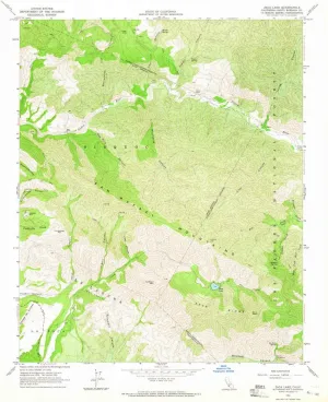 Zaca Lake CA topo map, 1:24000 Scale, 7.5 X 7.5 Minute, Historical, 1964, Updated 1965, 26.8 x 22.1 in
