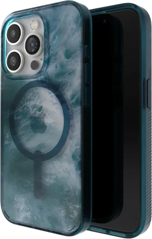 ZAGG Milan Snap iPhone 15 Pro - Drop Protection (13ft/4m), Durable Graphene Phone Case, Anti-Yellowing & Scratch-Resistant, Wireless Charging MagSafe Case, Ocean Blue