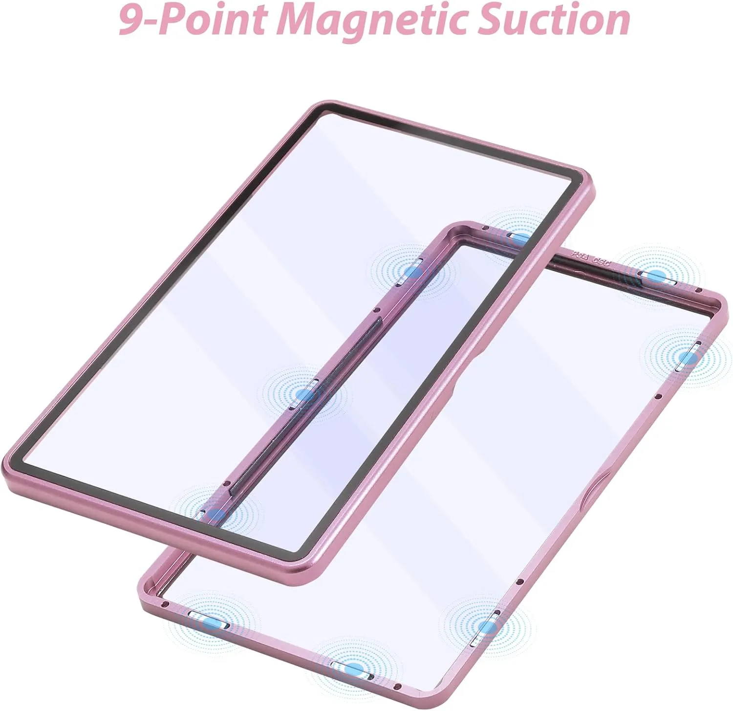 ZINHO Graded Card Case Magnetic Aluminum Alloy Slab Protector Display Case Fits 35PT PSA/CGC/CSG Cards, UV Protection (Pink)