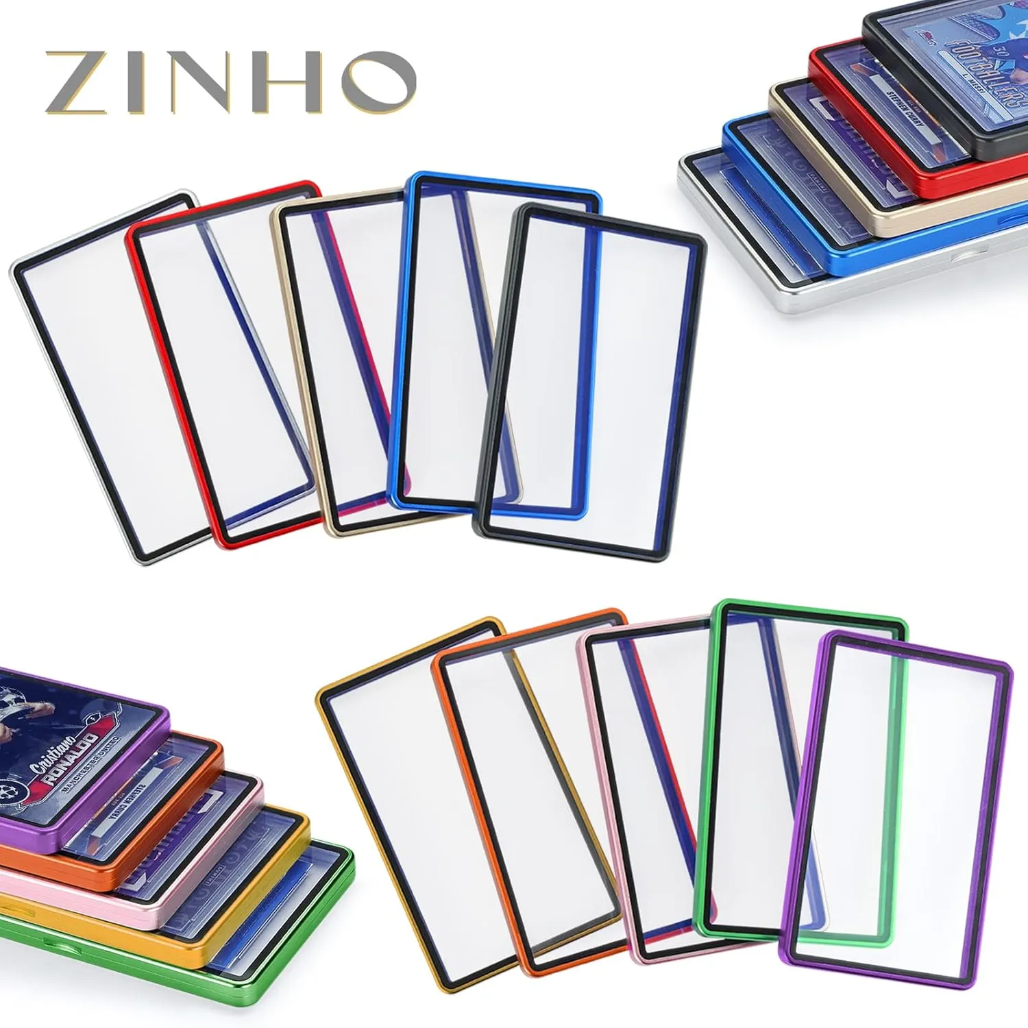 ZINHO Graded Card Case Magnetic Aluminum Alloy Slab Protector Display Case Fits 35PT PSA/CGC/CSG Cards, UV Protection (Pink)